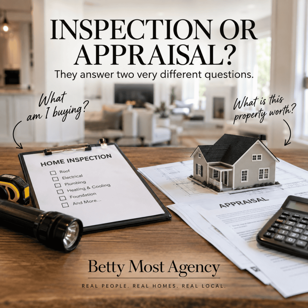 knowing the difference between an inspection and an appraisal is important.
